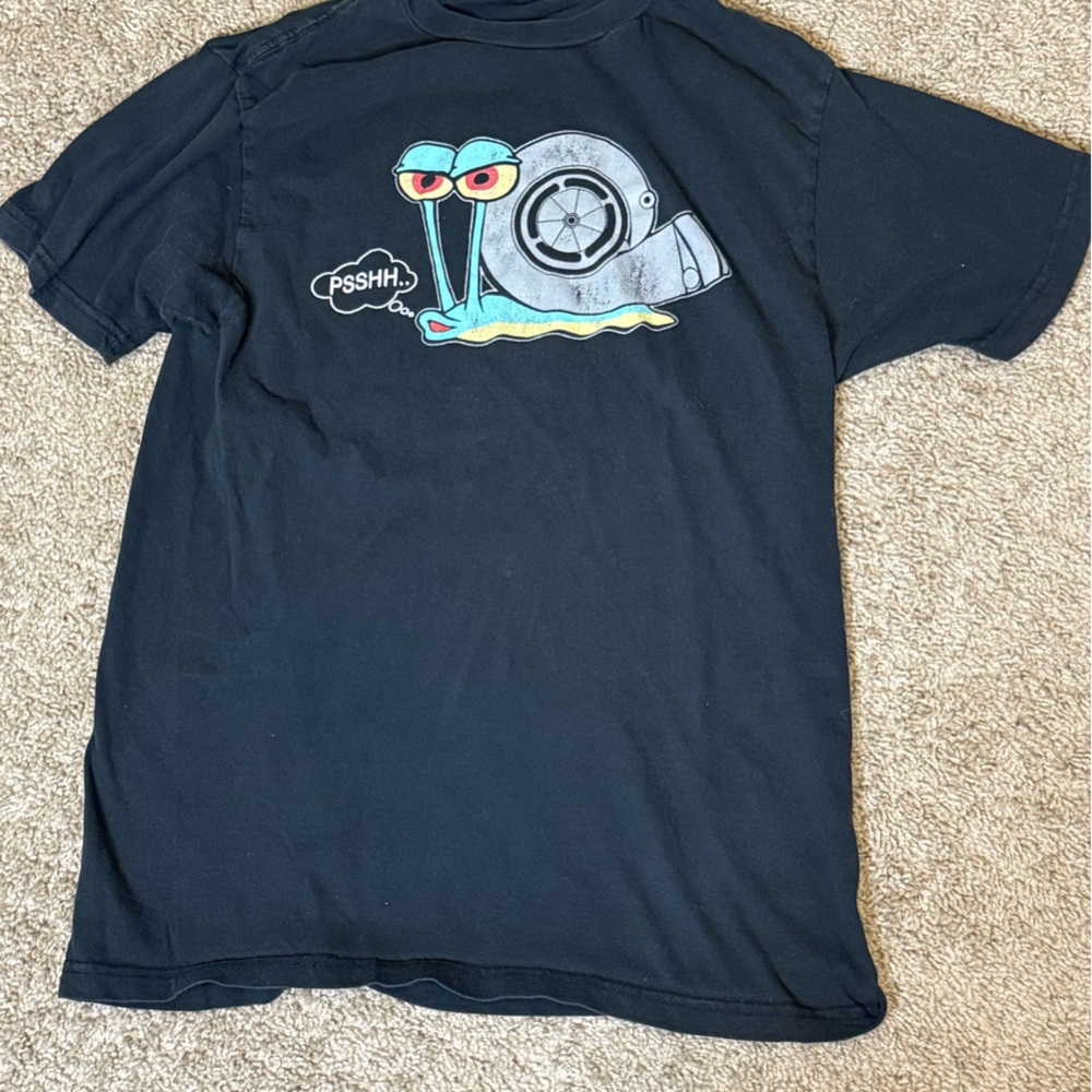 Black Graphic T-Shirt with Cherry Design